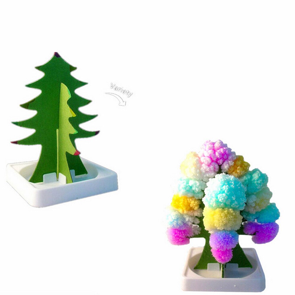 2pc Paper Tree Flowering Toy Colorful Magic Tree Paper Crafts 10ml