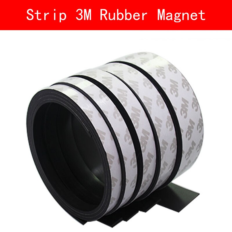 2 meter zelfklevende flexibele magneetstrip 3 m rubberen magneetband breedte 10mm 15mm 20mm 30mm dikte 1mm