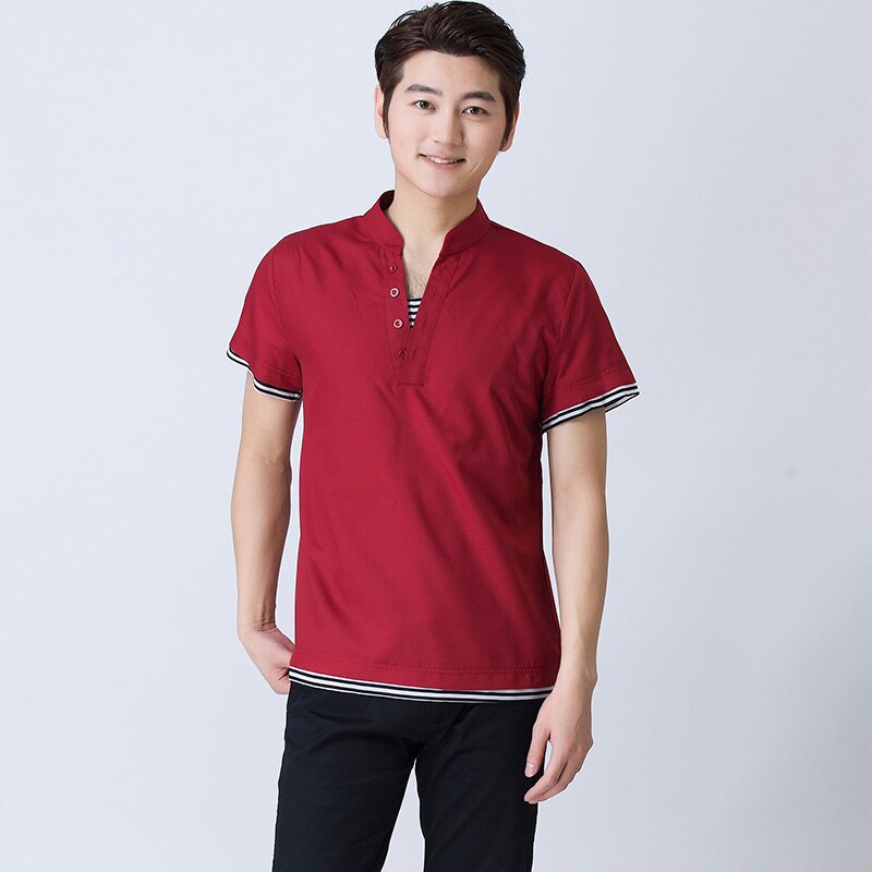 Western Restaurant Work Uniform Coffee House Waiter Short Sleeve Workwear Beer Bar Waitress Clothing Cheap Uniform And Apron Set