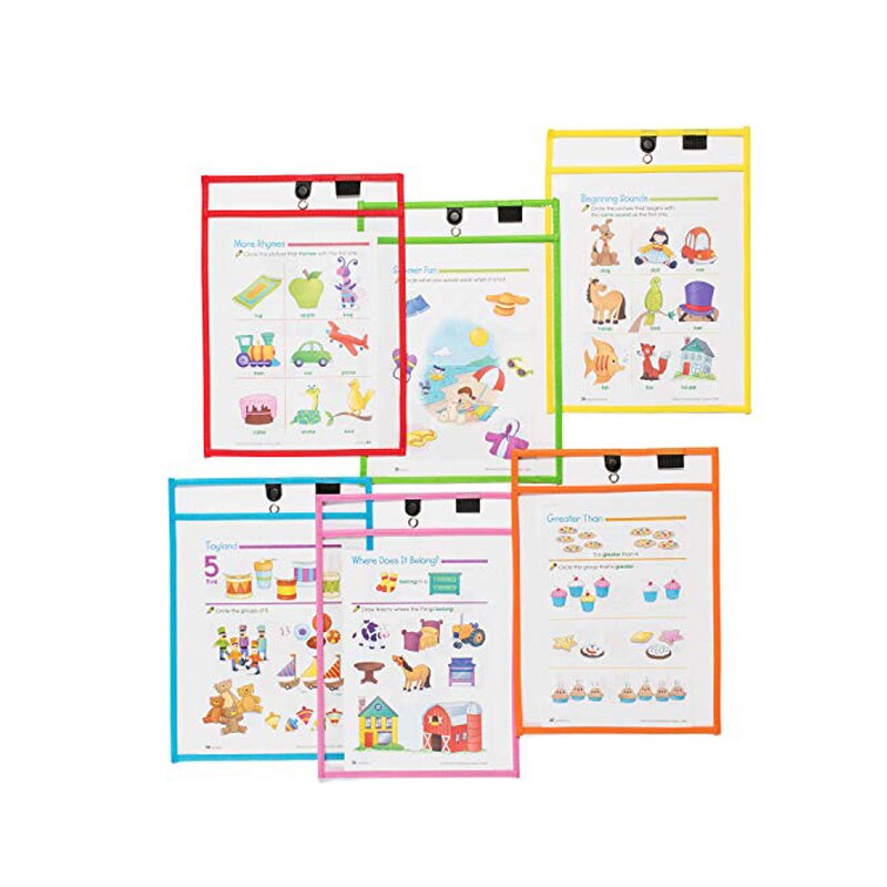 Transparent File Pockets That Can Be Wiped And Reused. Whiteboard Drawing Teaching Stationery