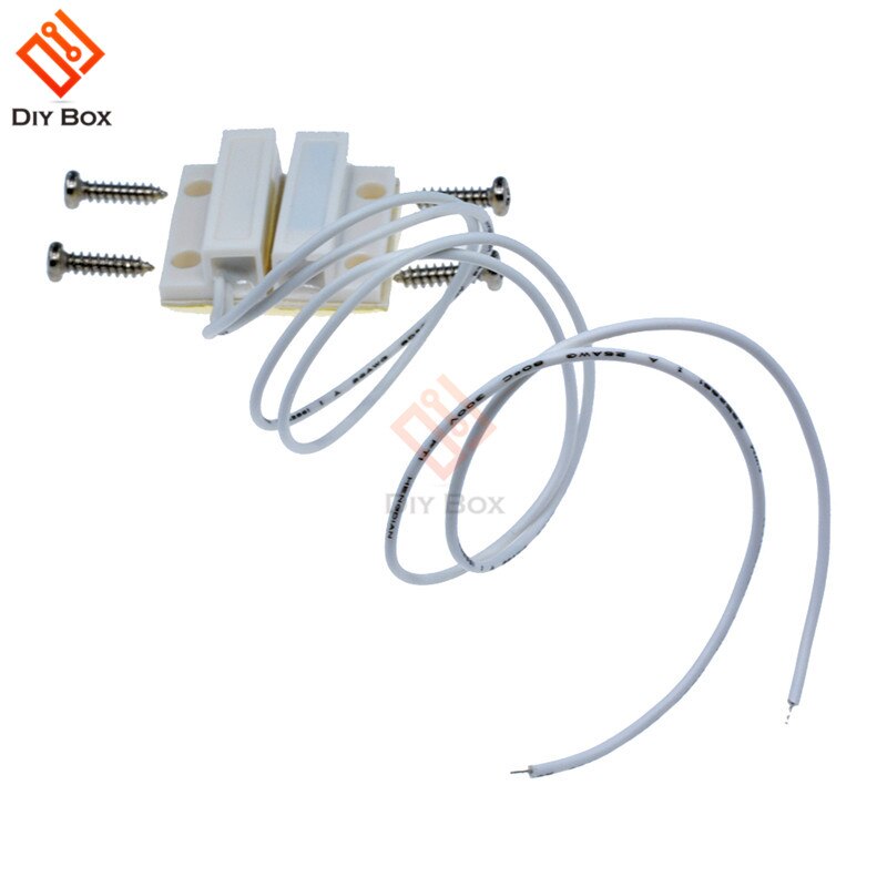 1Pair MC-38 MC38 Wired Door Window Sensor N/O Switch Magnetic Alarm 330MM Length 100V DC Normally-Closed NC For Home Safe