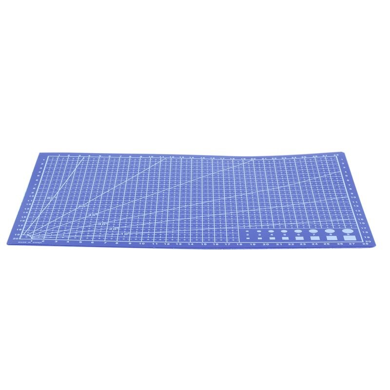 A4 Grid Lines Cutting mat Craft Card Fabric Leather Paper Board 30*22cm Blue