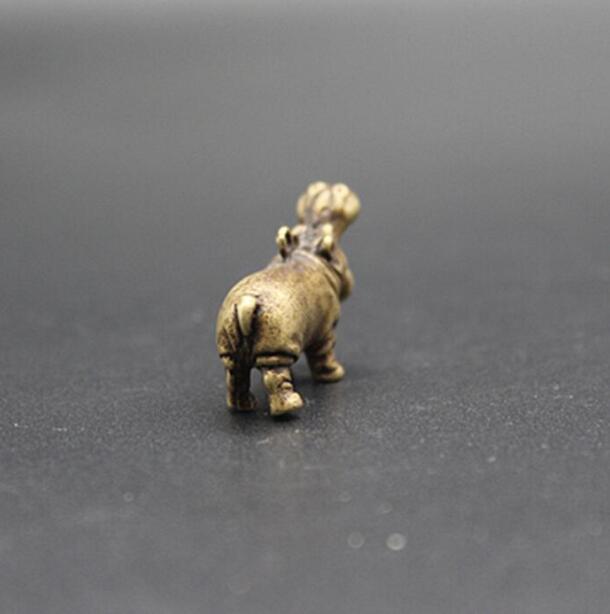 Koperen Standbeeld Chinese Pure brass nijlpaard kleine hanger