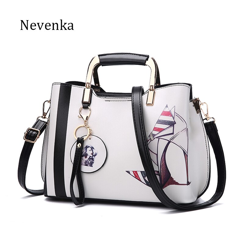 Nevenka Femmes Sac À Main Femme Style Peint Sacs À Bandoulière Fleur Motif Messenger Sacs En Cuir décontracté Fourre-Tout Sac de Soirée: 6