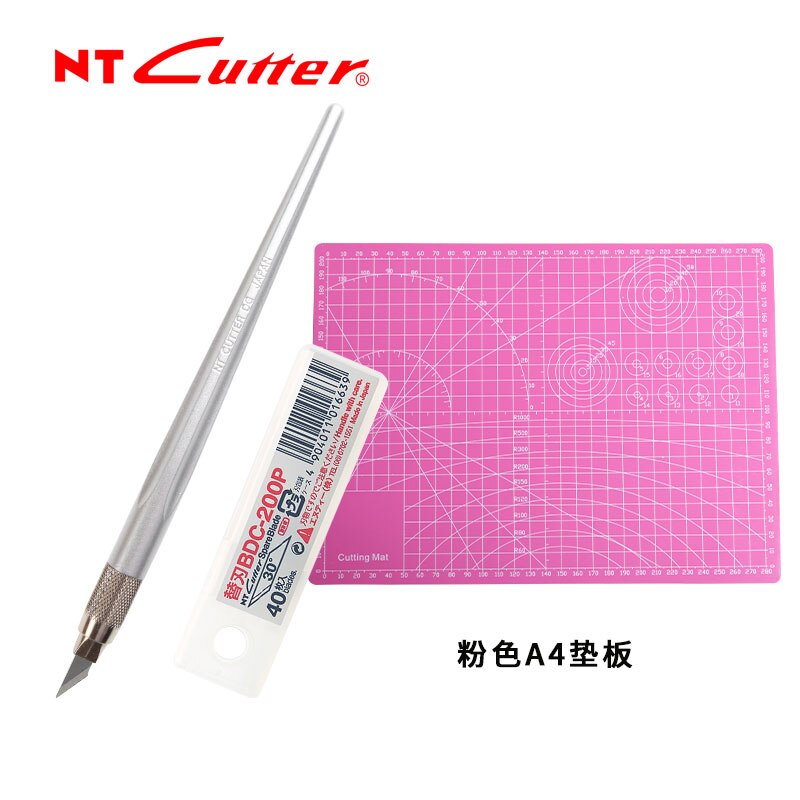 Japan NT Cutter D-400GP Metall Stift Messer Gummi Stempel Papier Carving Papier Skulptur Papier-schneiden Stichel Pad einstellen handgefertigt werkzeuge: Blau