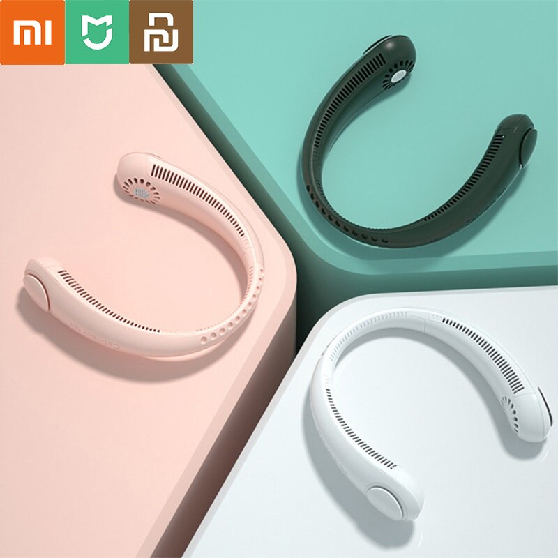 XIAOMI MIJIA Fan Blattloser Ventilator Blattloser Neck Fan Usb Lade Faul Stumm Mini Hängen Neck Kleine Fan Lüfter Dehnbar