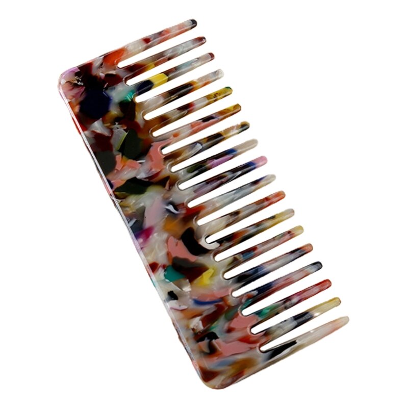 diente ancho bolsillo peine del pelo de acetato de celulosa de la tortuga desenredar cepillo herramienta: 1