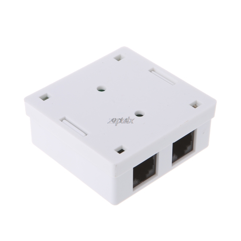 Boîte de jonction RJ45, connecteur réseau CAT5e, 2 ports, boîte de câbles d&#39;extension de bureau Z09