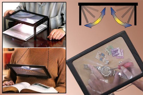 A4 Volledige Pagina Grote Handen Gratis Vergrootglas Vergrootglas Led Loep Lens F Reading W/ Cord Loep Opvouwbaar Vergrootglas staand