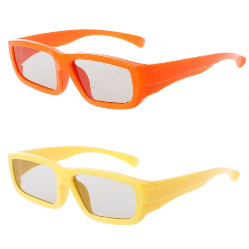 Gafas 3D de tamaño para niños, lentes circulares polarizadas, pasivas, para películas de cine y TV en 3D Real