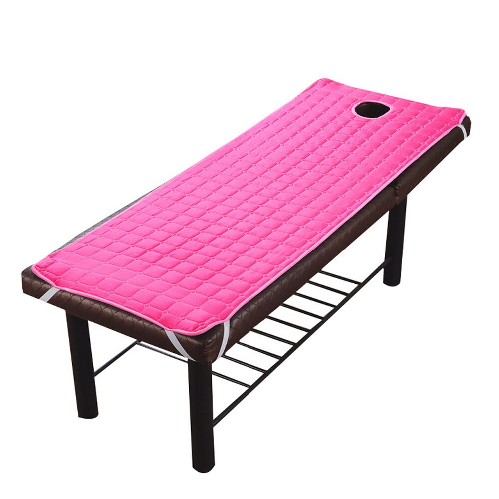 1 STUKS 70x185cm antislip SPA Massage Bed Tafel Vel Schoonheid massage bed matras met Gezicht adem Gat Salon Bed Matras Sheet: Pink