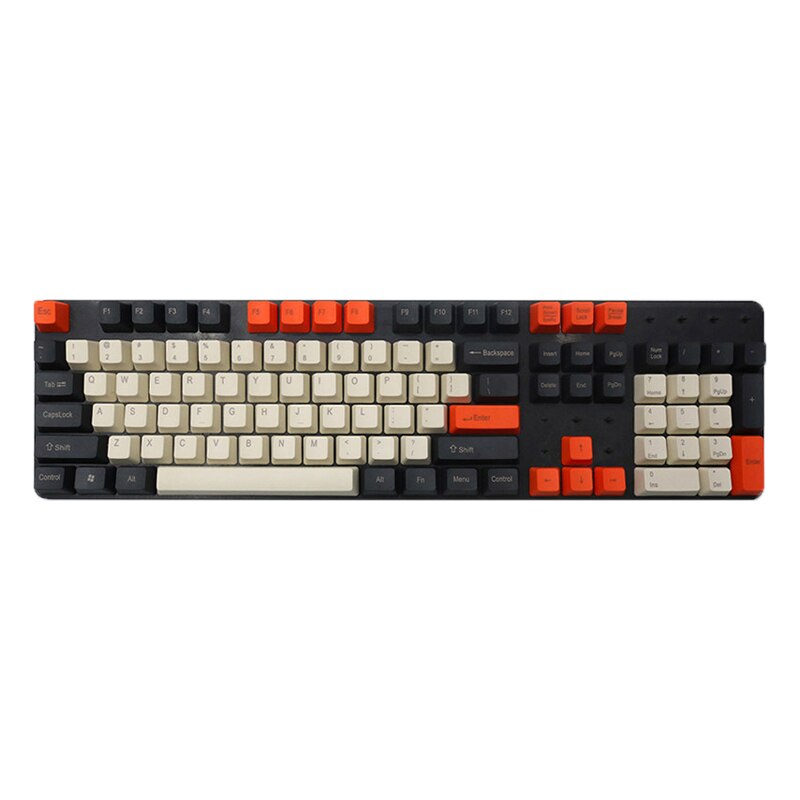 Keycaps Mechanical Gaming Keyboard Keycaps 108 keys Pbt Keycaps For Cherry Keycaps Set Key cap Keyboard caps: Black Orange Beige