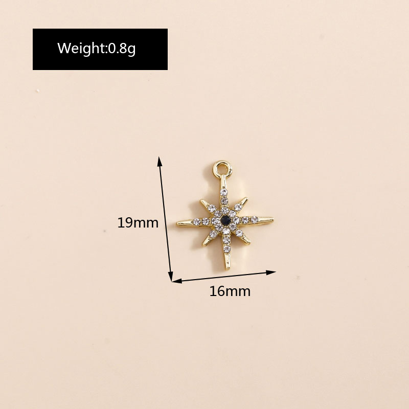 Leslie 5 Stuks Prachtige Gouden Zilveren Kleur Kristal Halve Maan Sterren Bedels Voor Oorbellen Armband Ketting Diy Sieraden Hangers