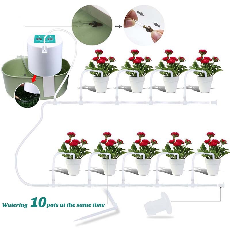 Elettronico automatico Timer Irrigazione Impianto di Irrigazione Sistema di Irrigazione Giardino controllore di Ricarica USB o Batteria