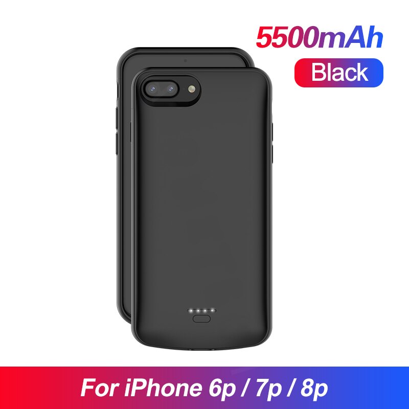Ładowarka etui na iPhone 11 etui na iPhone 5S SE 6 6S 7 8 Plus X XR XS MAX Pro przenośna ładowarka banku mocy: For 6P 6SP 7P 8P