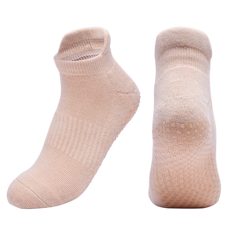 Women's Yoga Socks fitness Pilates Socks Non-Skid Dance Socks Breathable Cotton Socks Towel Bottom: Beige / EUR 39-42 US 6.5-8