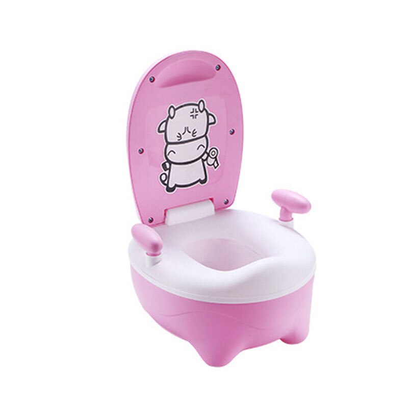 Cartoon Children&#39;s Toilet Animal Pattern Kids Potty Training Seat Children&#39;s Urinals Baby Toilet Pot Training Pan Toilet Seat: Pink No cushion