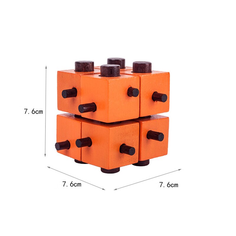 Caja Mágica de madera para adultos y niños, juguetes educativos con cerradura cuadrada, rompecabezas antiestrés, 8 unidades