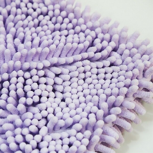 Chenilla absorbe agua toalla para mascotas súper absorbente pequeño baño para perros toallas suave Toalla de baño para gatos alfombrilla de microfibra para cachorros manta de perros: Morado / 35cmX60cm