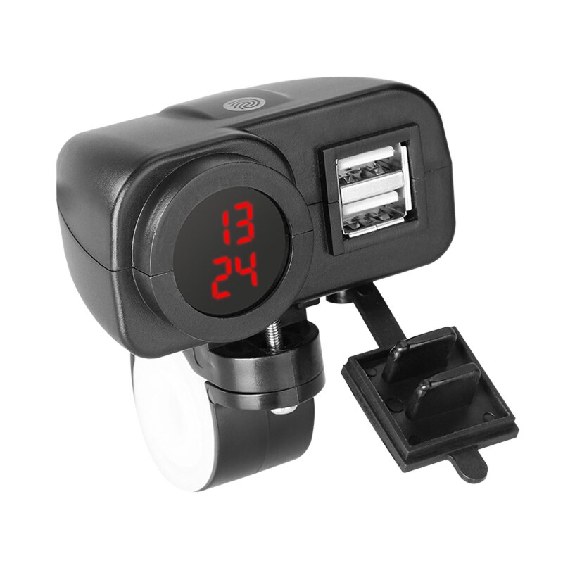 Adattatore per caricabatterie doppio USB universale impermeabile per moto 12V con interruttore elettronico ON OFF per telefoni cellulari tablet GPS: R