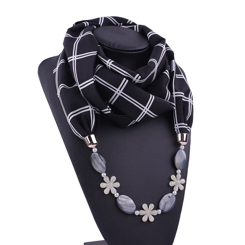 Collier Foulard bohème styel | Pendentif, collier écharpe pour femmes, style bohème, Foulard, accessoires Hijab magasins,: 12