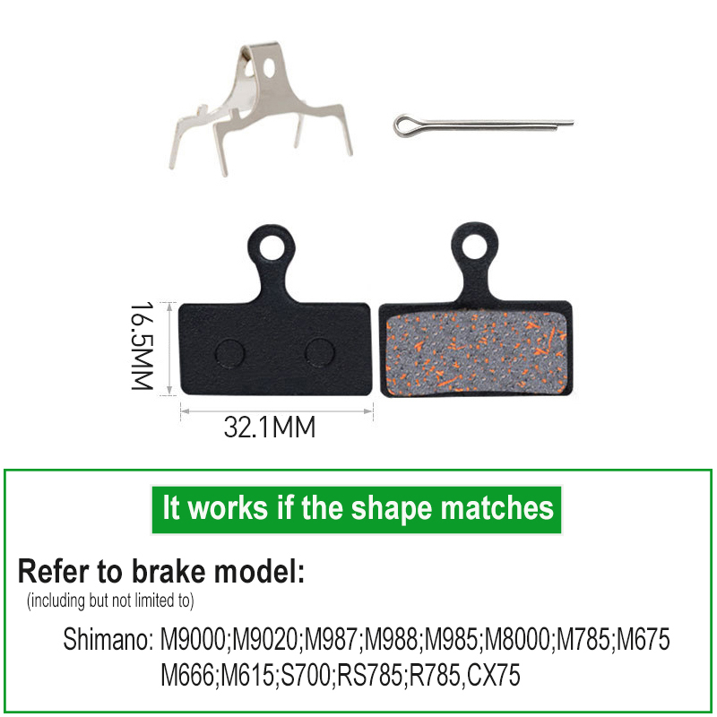 Plaquettes de frein semi-métalliques pour vélo de route VTT, Shimano XT, M8000, M785, XTR, M9000, M9020, M987, M988, M985, SLX, M7000, M675, 8 paires, 10 paires, 20 paires