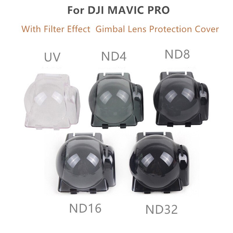 Mavic pro filtereffekt linse gimbal beskyttelsesdæksel uv  nd4 nd8 nd16 nd32 neutral tæthedsbeskyttelseshætte til dji mavic pro drone