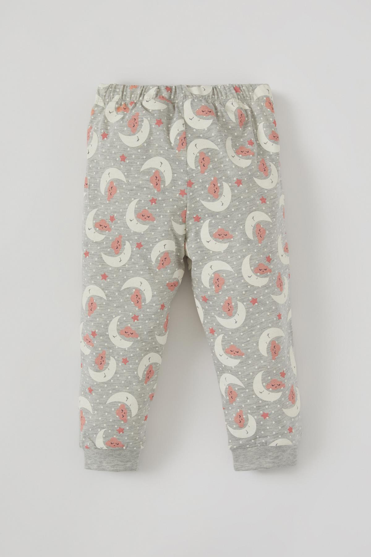 Defacto Lente Babygirl Homewear Baby Girl Leuke Maan Patroon Korte Mouw Pyjama Set Kids Kinderen Clothing-T8950A221SP