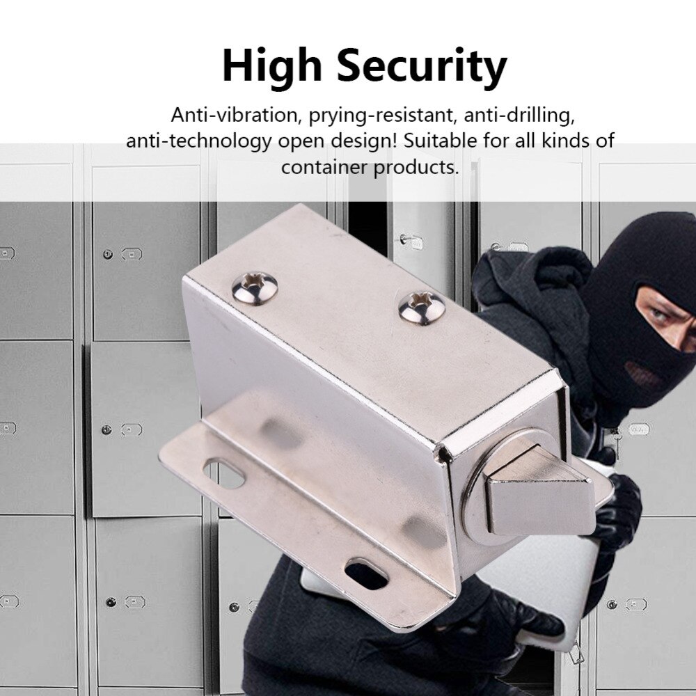 Solenoid Valve Electric Lock Electromagnetic Access Control for Door Cabinet Drawer Ultra-thin Electronic Door Lock