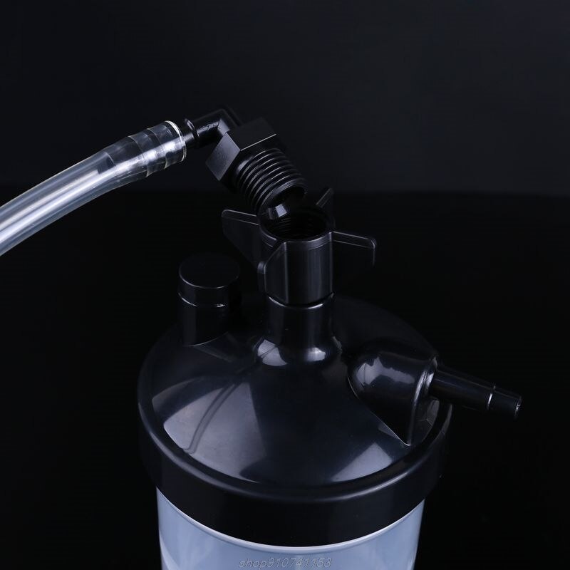 Oxygen Bubbler Bottle - Humidity for Oxygen Concentrator with Tubing Connector Elbow 12" JY10 21
