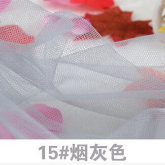 10Yards 150cm Soft Tulle Mesh Lace Fabric Wedding Dress Cloth Netting Mosquito Net Solid Color Pettiskirt Veil Ball Gown Tutu: Gray