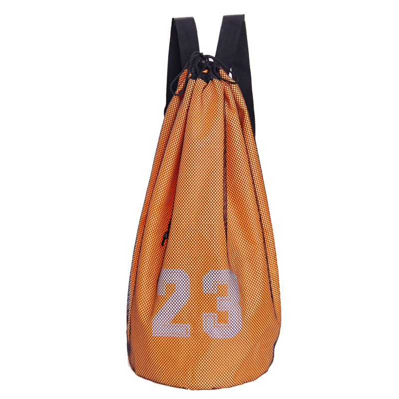 Basketball vesker for basketball fotball fotball volleyball bag utendørs sport fitness oppbevaring messenger trening oppbevaringspose: Oransje