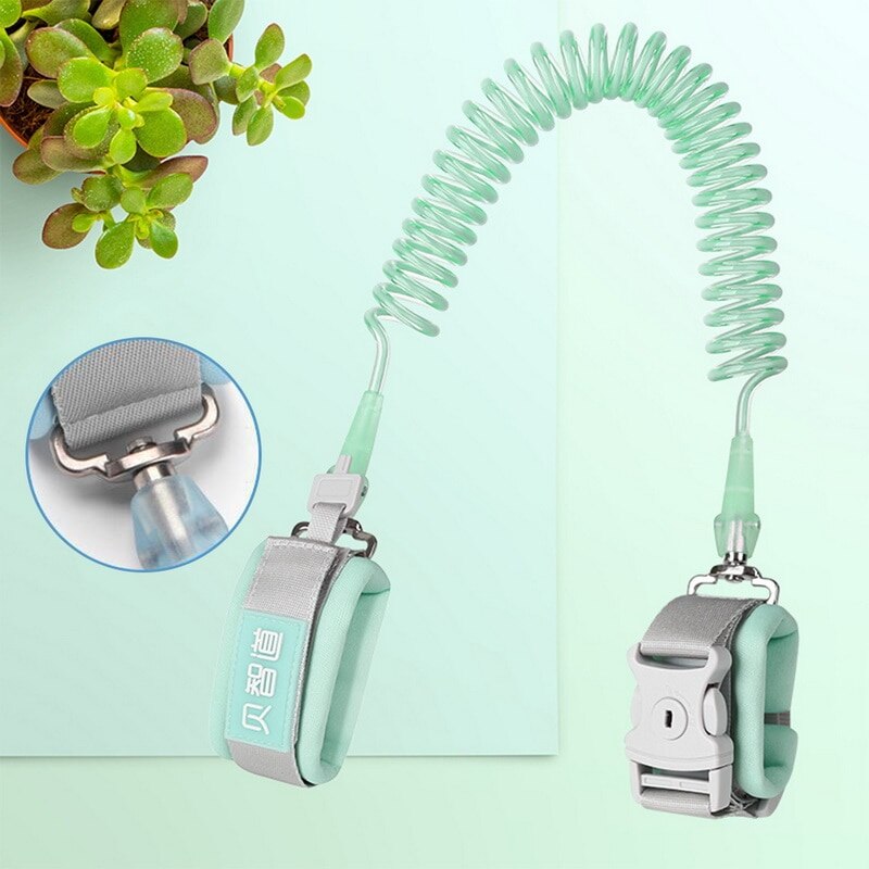 360 Kind Kinder Sicherheit Leine mit Baby Anti verloren Handgelenk einstellbar Verknüpfung Traktion Seil Baby Armband Kind Leine: sperren Grün 2.5M