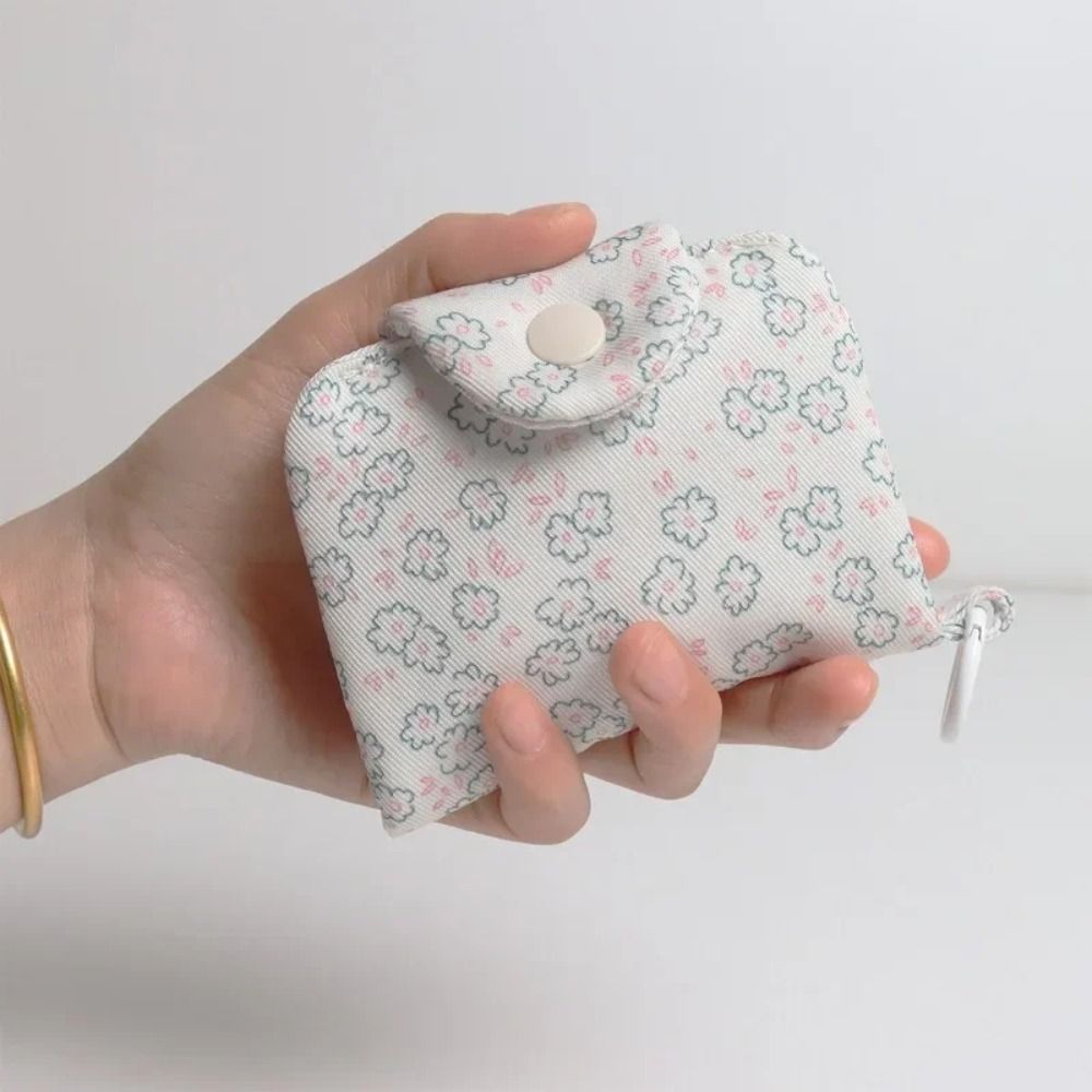Cute Student Coin Purse Card Simplicity Floral Korean Wallet Card Holder for Girls Portable Cute Small Storage Bag