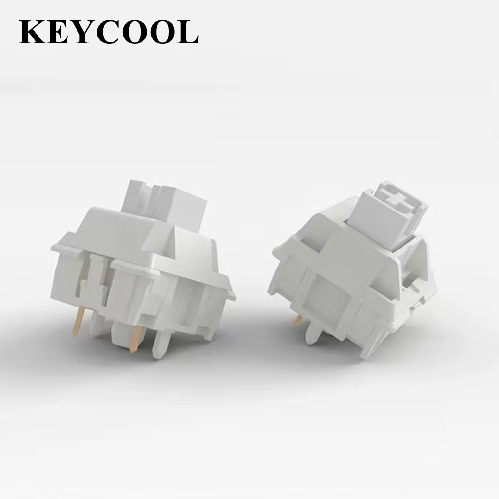 KEYCOOL Walk Snow Switch Biały HiFi 5 pinów 38g Liniowe fabryczne przełączniki smarowania Klawiatura mechaniczna POM MX Switch 21 mm Sprężyna