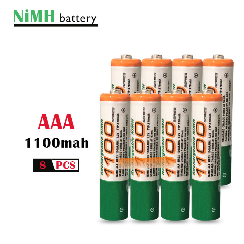 8 Stks/partij Originele Aaa 1.2V Ni-Mh Oplaadbare Batterij 1100Mah