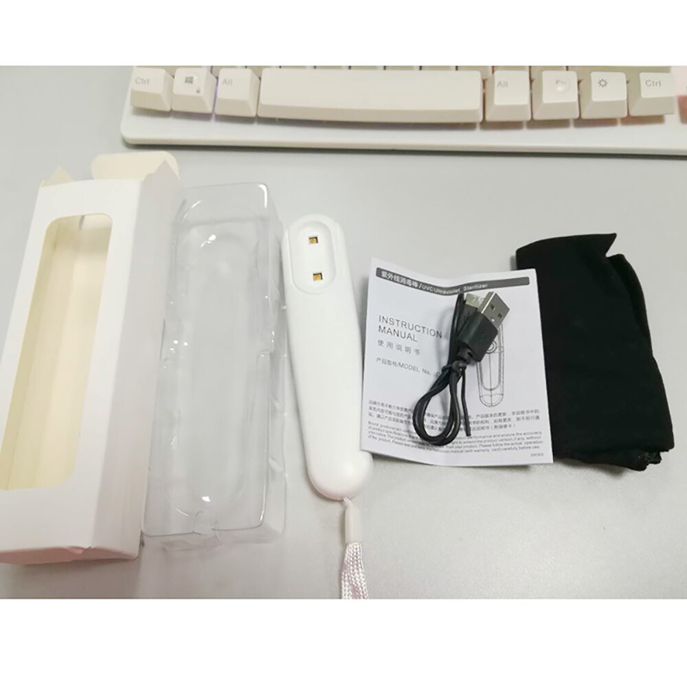 UV-C Light Portable UV Light Wand, UV Sanitizer Travel Wand UV Light Without Chemicals for Hotel Household Wardrobe Toilet Car