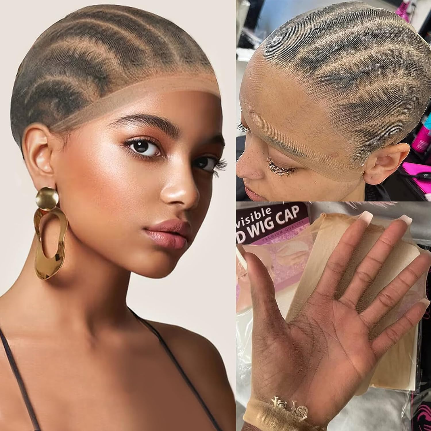 Goedkope 1/5/10 Pack Onzichtbare Hd Pruik Cap Voor Lace Front Pruik Transparant Pruik Cap Voor Pruik Kous Pruik Caps Voor Vrouwen