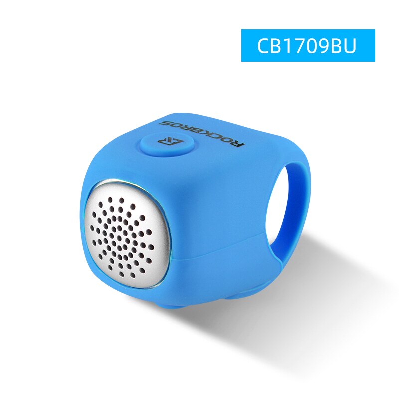 Timbre eléctrico ROCKBROS para bicicleta de montaña, accesorios para manillar, carcasa de Gel de sílice, 90dB: CB1709BU
