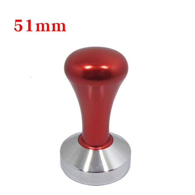 1/49/51/53/57. 5/58/58,35mm Chacate Schwarz Holz Tamper Kaffee Pulver Hammer mit 304 Edelstahl Basis Kaffee Zubehör: Flat Base 51mm4