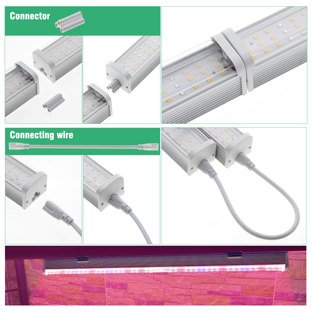 Luz LED de cultivo de espectro completo para plantas de invernadero 4000K AC100V 265V IP65 resistente al agua para flores vegetales