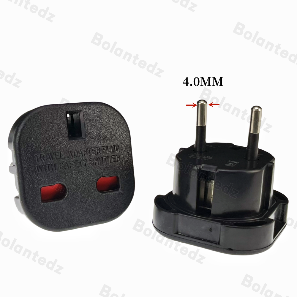 1PCS Black/White 2 PiN Wall Plug Socket UK TO EU EUROPE EUROPEAN UNiVERSAL TRAVEL CHARGER ADAPTER PLUG CONVERTER
