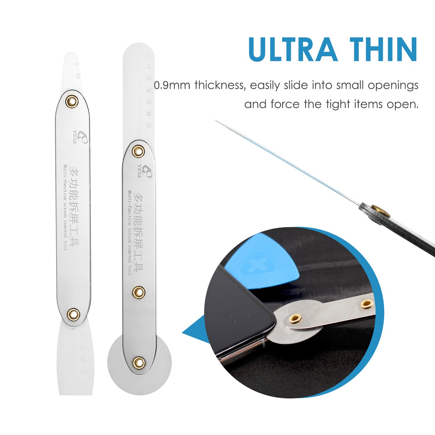 Electronics Screen Repair Tool Kit Thin &amp; Flexible Opening Pry Tool Flat Spudger for Smartphone Tablets Laptops Fixes