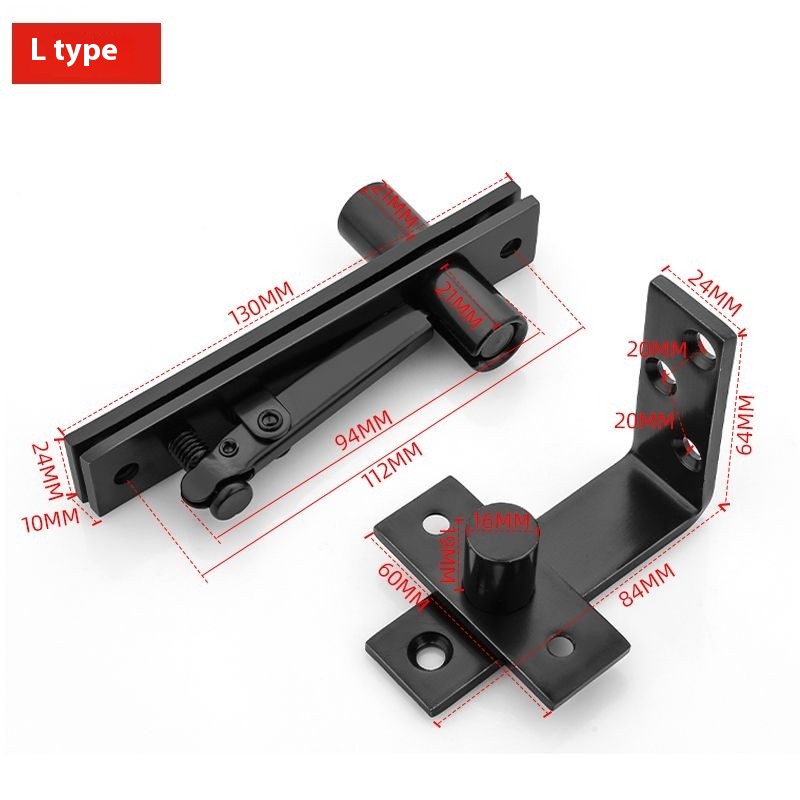 Stainless Steel Rotating Axis Sky Axis Wooden Door Hinge Invisible Door Up And Down Secret Door Hinge Door: black