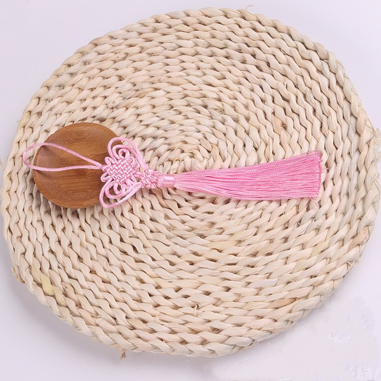 10PCS Love Heart Chinese Knot Tassels DIY Pendant Jewelry Home Textile Curtain Garment Sewing Macrame Decoration Craft Tassels: Pink