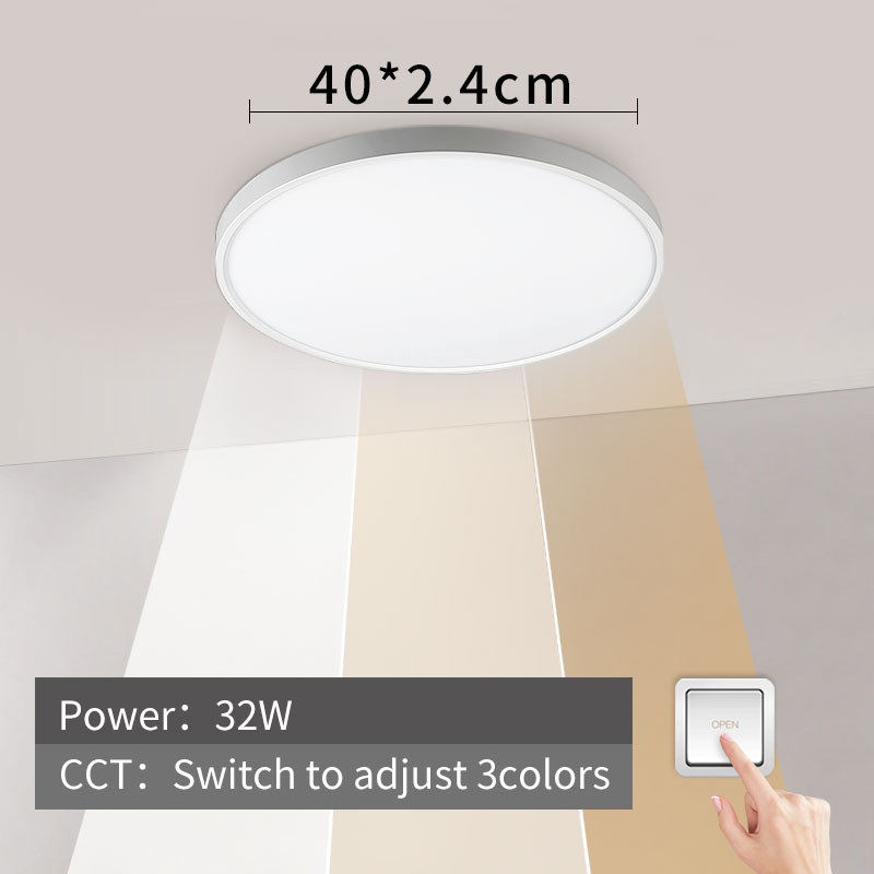Moderne ledet taklampe 12w 18w 24w 32w 220v 5000k kjøkken soverom dårlig lamper ultratynn taklampe