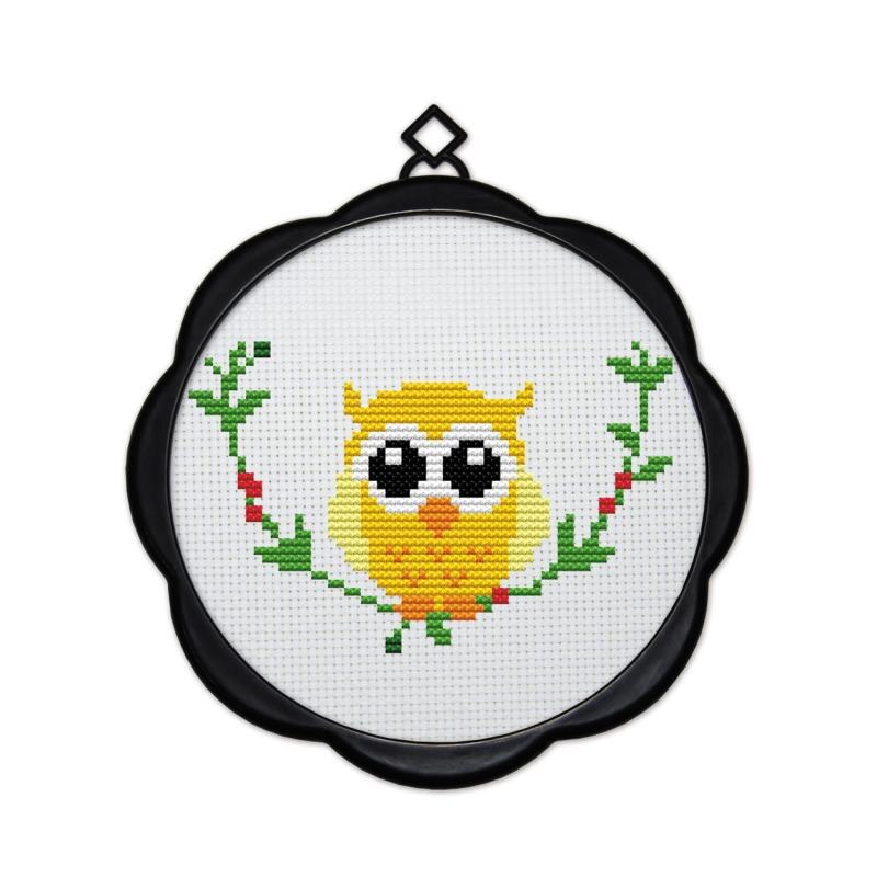 Liten enkel broderi djur rådjur uggla giraff liten fisk korsstygn kit nybörjare nybörjare barn & #39 ;s broderi lastram: Dk047