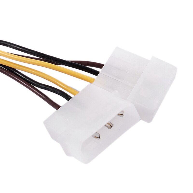 Um duplo de 4 pinos molex ide para 6 pinos pci-e placa gráfica adaptador de cabo conector de alimentação