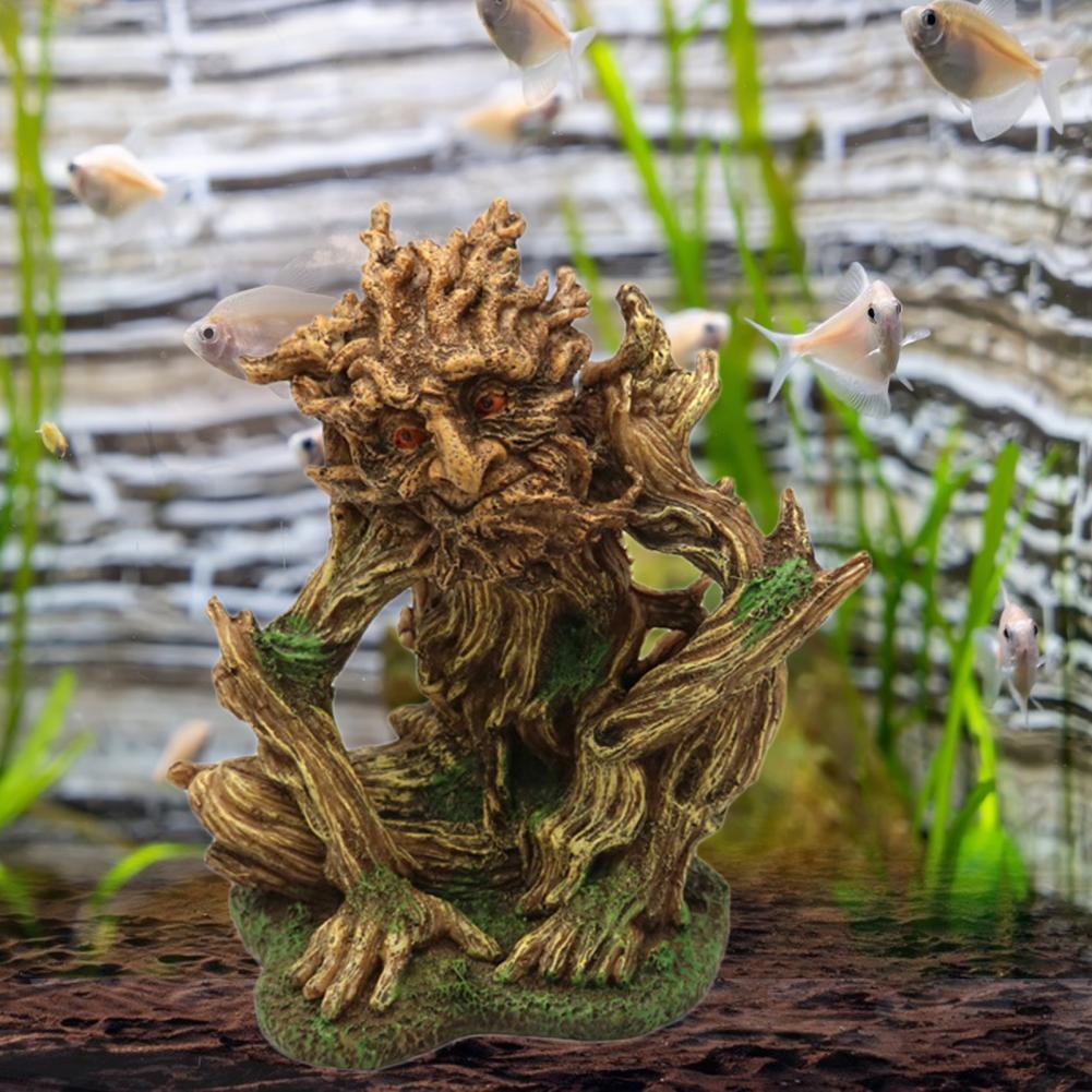 Fish Tank Ornament Compact Fish Tank Ornament Aquarium Landschapsarchitectuur Decoratie Cave Habitat Hars Rotstuin