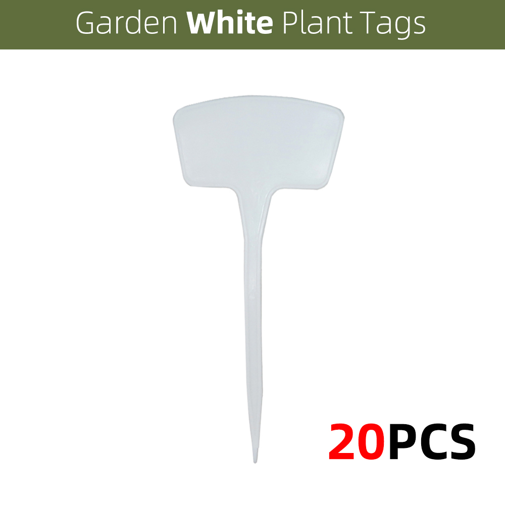 20Pcs 3Size Plastic Tuinieren Bloem Label Rood Wit Blauw Geel Plant Marker Planten Struik Teken Classificatie Tool Voor tuin: D-white / 15x36cm